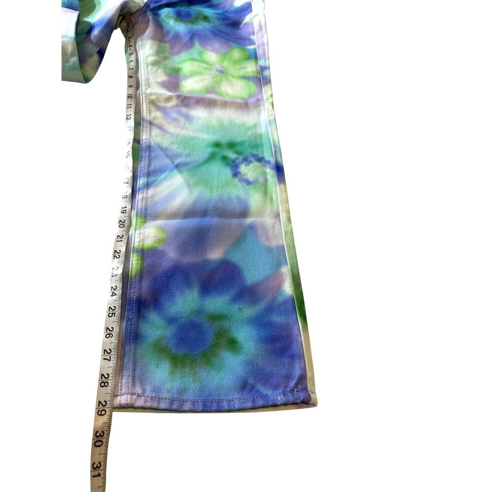 Womens Tie-Dye 28" High-Waist Denim Pants By BDG Urban Outfitters - Picture 7 of 13